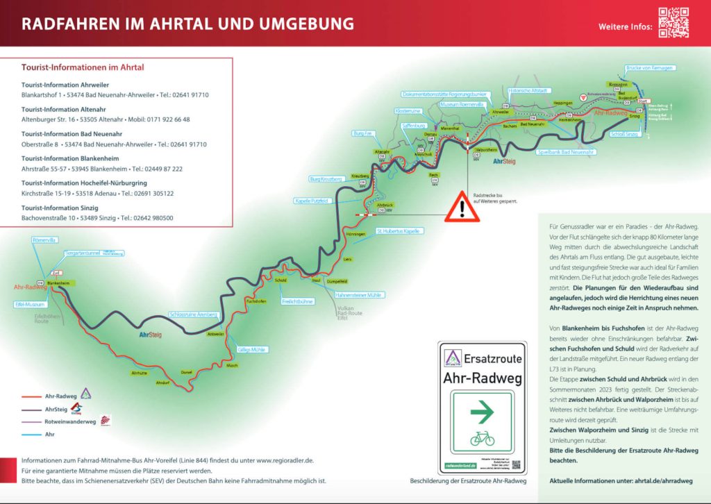 Radfahren und Radrouten an der Ahr Rückseite