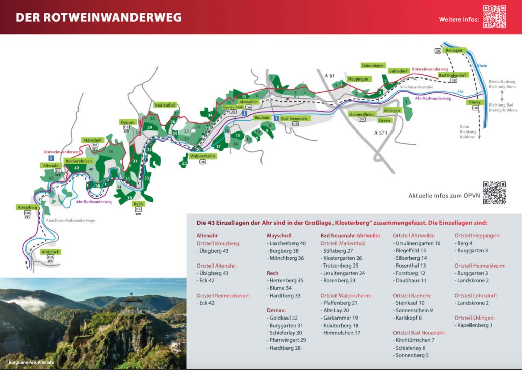 Rotweinwanderweg Flyer Rückseite