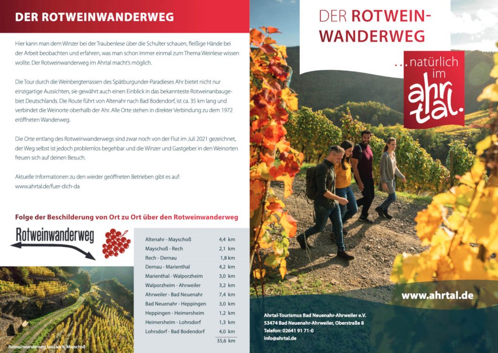 Rotweinwanderweg Flyer Vorderseite